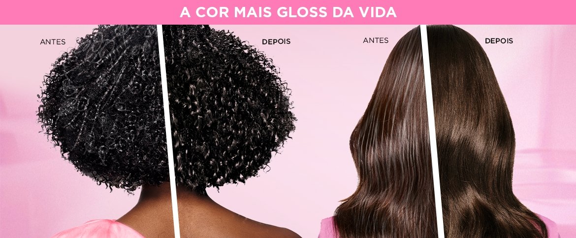Imagem da modelo Cindy com um pack de Casting Creme Gloss